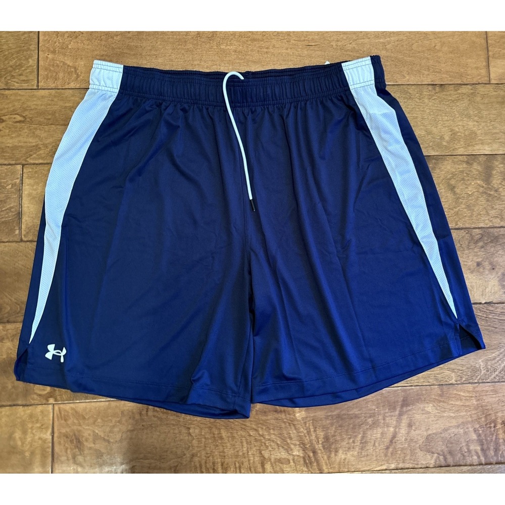 Under Armour Mens Tech Vent Shorts 1383722-410 Dark Blue White Sz 2XL NEW